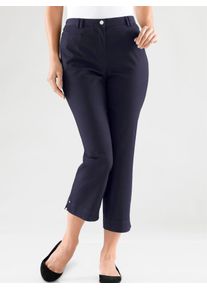 7/8-Hose COSMA, Damen, Gr. 46, Normalgr&ouml;&szlig;en, blau (marine), 97% Baumwolle, 3% Elasthan, unifarben, 7/8-L&auml;nge, Hosen 7/8-Hose