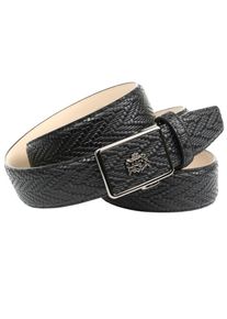 Lederg&uuml;rtel Anthoni Crown, Herren, Gr. 90, schwarz, Leder, Flechtoptik, G&uuml;rtel Lederg&uuml;rtel, mit Flechtpr&auml;gung