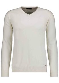 V-Ausschnitt-Pullover Ragman, Herren, Gr. 58, ecru, Strick, 95% Baumwolle 5% Cashmere, V-Ausschnitt, Pullover V-Ausschnitt-Pullover