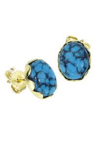 Paar Ohrstecker OSTSEE-SCHMUCK "- K&auml;the - Gold 333/000 - T&uuml;rkis" Gr. 11, gold (gold 333, goldfarben, gelb), Ohrringe, Damen, Gelbgold 333, Paar Ohrstecker