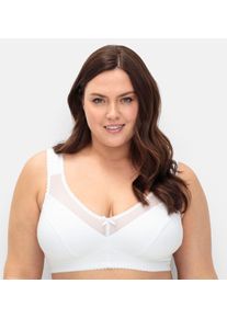Entlastungs-BH sheego, Damen, Gr. 11,5, Cup C, wei&szlig;, 90% Baumwolle, 6% Elasthan, 4% Polyamid, BHs Entlastungs-BH