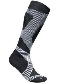Sportsocken Bauerfeind "Run Performance Compression Socks", Herren, Gr. 38-40, schwarz (schwarz, l), Obermaterial: 57% Baumwolle, 41% Polyester, 2% Elasthan, Socken Sportsocken, mit Kompression