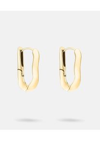 Paar Creolen Liebeskind Berlin "Schmuck Geschenk Edelstahl Ohrringe The Melting Organic", gold (gelbgoldfarben), Ohrringe, Damen, Edelstahl, Paar Creolen