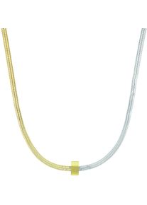 Kette mit Anh&auml;nger Amor "2039971", gelb (gelbgoldfarben, edelstahlfarben), Halsketten, Damen, Edelstahl, L: 45 B: 2,9mm, Kette mit Anh&auml;nger, B:2,9mm
