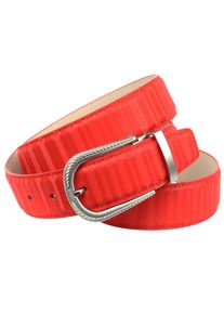 Lederg&uuml;rtel Anthoni Crown, Damen, Gr. 110, rot, Leder, unifarben, G&uuml;rtel Lederg&uuml;rtel, in schillernder 3D Optik