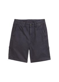 Shorts Tom Tailor, Jungen, Gr. 140, N-Gr, grau (coal grau), Web, Obermaterial: 100% Baumwolle. Futter: 100% Baumwolle, unifarben, loose fit kurz, Hosen Shorts, im Four-Pocket Style
