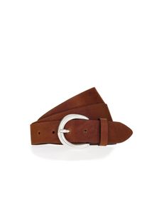 Lederg&uuml;rtel Mustang, Damen, Gr. 95, braun (cognac), Rindsleder, unifarben, G&uuml;rtel Lederg&uuml;rtel, Schlie&szlig;e in poliertem Silber, 3,5 cm breit