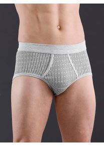 w&auml;schepur Slip W&Auml;SCHEPUR, Herren, Gr. 12, 2 Stk., grau (grau, bedruckt), 75% Baumwolle, 25% Polyester, Unterhosen Slip