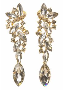 Paar Ohrstecker Firetti "Glamour-Look", gold (gelbgoldfarben, goldfarben), Ohrringe, Damen, Materialmix, Paar Ohrstecker, mit Glasstein