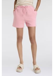 Shorts Gant "REG SHIELD SHORTS", Damen, Gr. XS, N-Gr, pink (geranium pink), Jersey, Obermaterial: 87% Baumwolle, 13% Polyester, regular fit, Hosen Shorts