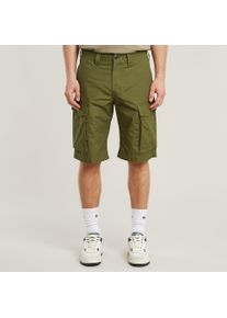 G-Star Raw Cargoshorts G-STAR "Core Regular Cargo Short", Herren, Gr. 32, N-Gr, gr&uuml;n (mayfly), Web, Obermaterial: 100% Baumwolle, unifarben, regular fit ca. Mitte Knie, Hosen Cargoshorts, mit innenliegener Kordel