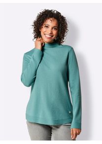 Strickpullover CREATION L PREMIUM "Kaschmir-Woll-Pullover", Damen, Gr. 42, gr&uuml;n (jade), 80% Wolle, 20% Kaschmir, unifarben, Pullover Strickpullover