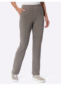 Schlupfhose Classic Basics, Damen, Gr. 46, Normalgr&ouml;&szlig;en, grau (taupe), 98% Polyester, 2% Elasthan, unifarben, lang, Hosen Schlupfhose