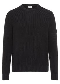 JOOP! Strickpullover JOOP JEANS "Harono", Herren, Gr. S, dunkelblau, Strick, Obermaterial: 100% Baumwolle, clean, unifarben, regular fit normal, Rundhals, eingesetzt Rippstrickb&uuml;ndchen, Pullover Strickpullover, mit Rundhalsausschnitt