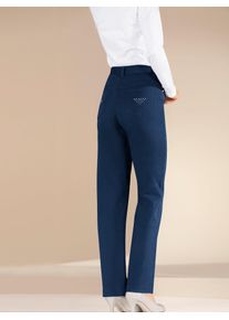 Stretch-Jeans Lady, Damen, Gr. 46, Normalgr&ouml;&szlig;en, blau (blau, stone, washed), 98% Baumwolle, 2% Elasthan, unifarben, lang, Jeans Stretch-Jeans