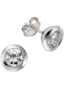 Paar Ohrstecker Firetti "Schmuck Geschenk, Ohrringe Solit&auml;r, Silber 925", silber (silberfarben, kristallwei&szlig;, kristallwei&szlig;), Ohrringe, Damen, 8,5mm, Silber 925 (Sterlingsilber), Paar Ohrstecker, mit Zirkonia (synth.)
