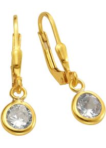 Paar Ohrh&auml;nger Firetti "Schmuck Geschenk, Ohrringe Solit&auml;r, Silber 925", gold (gelbgoldfarben, kristallwei&szlig;, kristallwei&szlig;), Ohrringe, Damen, Silber 925 (Sterlingsilber), Paar Ohrh&auml;nger, mit Zirkonia (synth.)