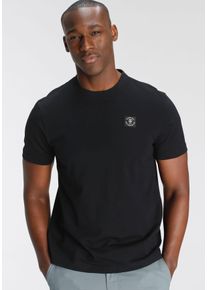 Rundhalsshirt DELMAO, Herren, Gr. 3XL (64/66), schwarz, Single Jersey, Obermaterial: 100% Baumwolle, unifarben, Basic, regular fit, Rundhals, Shirts Rundhalsshirt, Kurzarm, Regular Fit, basic, aus 100% Baumwolle