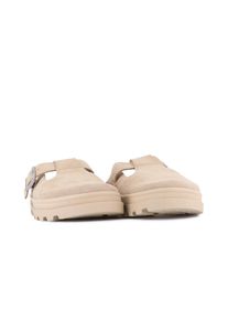 Clog Palladium "DUNELITE PYLA SDE", Damen, Gr. 37, beige (warm sand), Leder, Schuhe Clog