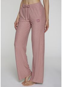 Loungehose Vivance ACTIVE, Damen, Gr. XS (32/34), N-Gr, rosa meliert, Trikot, Obermaterial: 88% Polyester, 12% Elasthan, meliert, figurumspielend lang, Hosen Loungehose, mit weitem Bein und Teilungsn&auml;hte