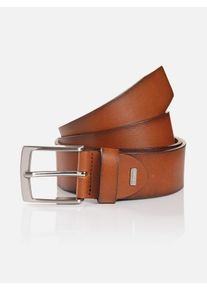 Lederg&uuml;rtel MONTI "TUSTON", Herren, Gr. 85, braun (cognac), Rindsleder, G&uuml;rtel Lederg&uuml;rtel, elegant, langlebig, gl&auml;nzend