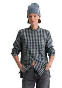 Marc O'Polo Karobluse MARC O'POLO "regular fit aus softem Baumwoll-Flanell", Damen, Gr. 38, multi, slate blau, Web, Obermaterial: 100% Baumwolle, normal normal, Manschette, Blusen Karobluse