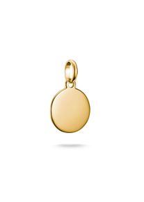 Charm-Einh&auml;nger Thomas Sabo "Charm Coin - Connect", gold (gelbgoldfarben), Charms, Damen, Silber 925 (recycelt), Charm-Einh&auml;nger