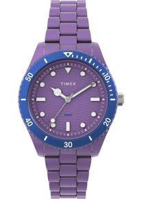 Quarzuhr Timex "LEGACY 37 mm", lila, Armbanduhren, Damen, Quarzuhr, Armbanduhr, Damenuhr,Kunststoffarmband, Leuchtzeiger