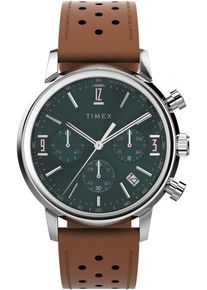 Chronograph Timex "MARLIN", braun, Armbanduhren, Herren, Chronograph, Quarzuhr, Armbanduhr, Herren, Datum, Stoppfunktion, 12/24-Std.-Anzeige