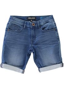 Shorts Cars Jeans "Kids SEATLE Short", Jungen, Gr. 16 (176), N-Gr, blau (stone used), Web, Obermaterial: 86% Baumwolle, 13% Polyester, 1% Elasthan, Abriebeffekte, regular fit, Hosen Shorts