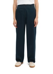 Marc O'Polo Chinohose MARC O'POLO "Lande", Damen, Gr. 38, N-Gr, thunder blau, Twill, Obermaterial: 97% Baumwolle, 3% Elasthan, unifarben, weit lang, Hosen Chinohose, weit, aus stretchigem Organic Cotton-Twill