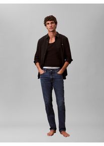 Slim-fit-Jeans Calvin Klein Jeans, Herren, Gr. 38, L&auml;nge 30, schwarz irving, Denim/Jeans, Obermaterial: 70% Baumwolle, 29% Polyester, 1% Elasthan, slim fit lang, Jeans Slim-fit-Jeans, slim fit