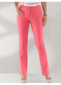 Bequeme Jeans Classic Basics, Damen, Gr. 46, Normalgr&ouml;&szlig;en, rot (korallenrot), 97% Baumwolle, 3% Elasthan, unifarben, lang, Jeans Bequeme Jeans