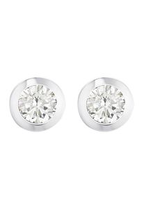 JOOP! Paar Ohrstecker JOOP "Schmuck Geschenk Ohrschmuck Glitzerstein 2031005", bunt (silberfarben, wei&szlig;, kristallwei&szlig;), Ohrringe, Damen, 6mm, Silber 925 (Sterlingsilber), Paar Ohrstecker, Made in Germany - mit Zirkonia (synth.)