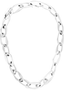 Edelstahlkette Calvin Klein "HARMONIOUS CONNECTION", silber (edelstahlfarben, wei&szlig;), Halsketten, Damen, Edelstahl, L: 48, Edelstahlkette, mit Glasstein