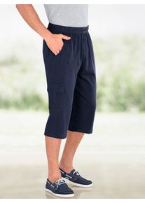 Cargohose CLASSIC, Herren, Gr. 46, Normalgr&ouml;&szlig;en, blau (marine), 100% Baumwolle, unifarben, 3/4-L&auml;nge, Hosen Cargohose
