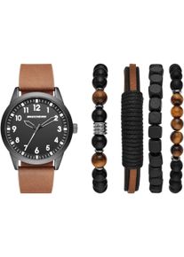 Quarzuhr Skechers, braun (cognacfarben), Armbanduhren, Herren, Quarzuhr, Armbanduhr, Herrenuhr, analog, Geschenkidee