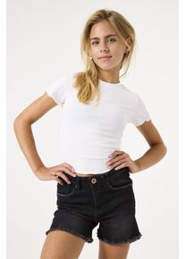 Shorts Garcia "Rianna", Jungen, Gr. 128, N-Gr, blau (schwarz used), Denim/Jeans, Obermaterial: 99% Baumwolle, 1% Elasthan, Hosen Shorts, f&uuml;r Girls