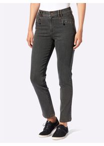 Bequeme Jeans Casual Looks, Damen, Gr. 36, Normalgr&ouml;&szlig;en, grau denim, 99% Baumwolle, 1% Elasthan, unifarben, lang, Jeans Bequeme Jeans