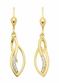 Adelia&acute;s Paar Ohrh&auml;nger ADELIA&acute;S "333 Gold Ohrringe Ohrh&auml;nger mit Zirkonia", gold, Ohrringe, Damen, Gelbgold 333, Paar Ohrh&auml;nger