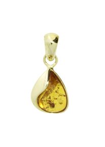 Kettenanh&auml;nger OSTSEE-SCHMUCK "- Jeska 20 mm - Gold 333/000 - Bernstein" Gr. 20, gold (gold 333, goldfarben, gelb), Schmuckanh&auml;nger, Damen, Gelbgold 333, Kettenanh&auml;nger