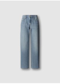 Loose-fit-Jeans Pepe Jeans "LOOSE ST JEANS LW NICKY", Damen, Gr. 25, L&auml;nge 30, light blau used, Denim/Jeans, Obermaterial: 64% Baumwolle, 36% Lyocell, loose fit lang, Jeans Loose-fit-Jeans, mit geradem Bein
