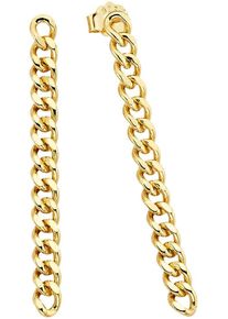 Paar Ohrstecker "Schmuck Geschenk Silber 925 Ohrstecker Panzerkettengliederung", gold (gelbgoldfarben), ANISTON JEWELRY & WATCHES, Ohrringe, Damen, Silber 925 (Sterlingsilber), Paar Ohrstecker
