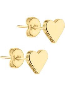 Paar Ohrstecker Liebeskind Berlin "Schmuck Geschenk Edelstahl Ohrringe Herz", gold (gelbgoldfarben), Ohrringe, Damen, Edelstahl, Paar Ohrstecker
