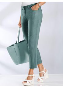 7/8-Jeans Inspirationen, Damen, Gr. 46, Normalgr&ouml;&szlig;en, gr&uuml;n (jadegr&uuml;n), 97% Baumwolle, 3% Elasthan, unifarben, 7/8-L&auml;nge, Jeans 7/8-Jeans