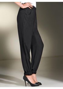 Haremshose Classic Basics, Damen, Gr. 46, Normalgr&ouml;&szlig;en, schwarz, 100% Viskose, unifarben, lang, Hosen Haremshose