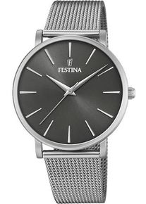 Quarzuhr Festina "Ladies Classic", silber (silberfarben), Armbanduhren, Damen, Quarzuhr, Armbanduhr, Damenuhr, Edelstahlarmband