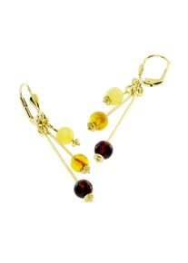 Paar Ohrh&auml;nger OSTSEE-SCHMUCK "- Kugel 6 mm - Gold 333/000 - Bernstein" Gr. 49, gold (gold 333, goldfarben, gelb), Ohrringe, Damen, Gelbgold 333, Paar Ohrh&auml;nger