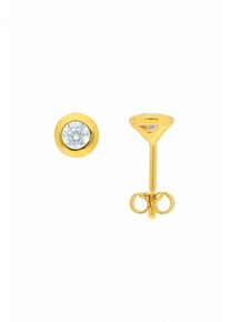 Adelia&acute;s Paar Ohrstecker ADELIA&acute;S "585 Gold Ohrringe Ohrstecker mit Zirkonia", gold, Ohrringe, Damen, Gelbgold 585, Paar Ohrstecker