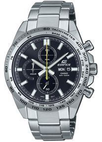 Chronograph CASIO EDIFICE "EFR-574D-1AVUEF", silber (silberfarben), Armbanduhren, Herren, Chronograph, Quarzuhr, Armbanduhr,Herrenuhr bis 10bar wasserdicht, Edelstahlarmband